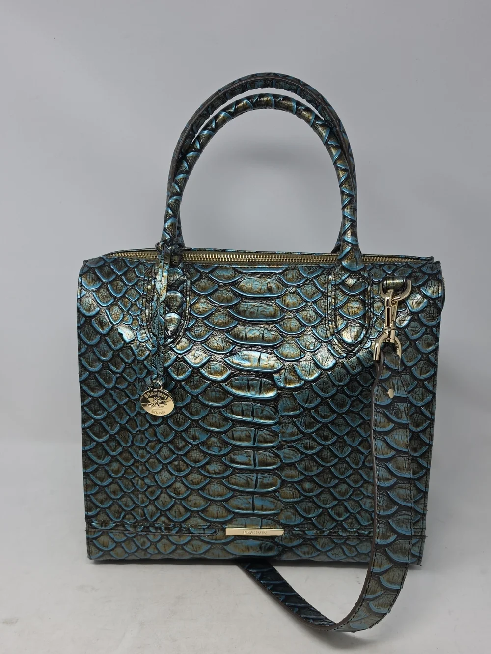 Brahmin Large Duxbury Bird of Paradise Brasilia Leather Bag